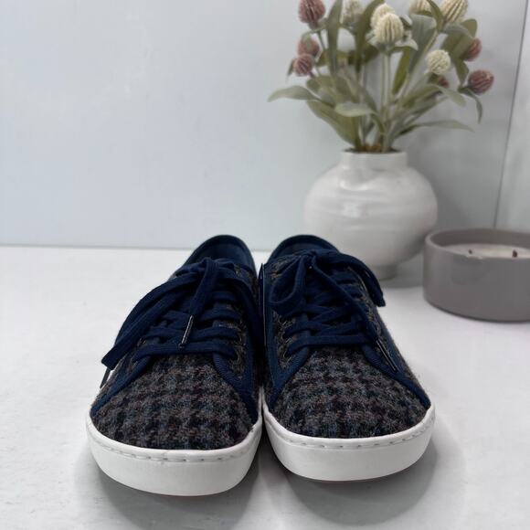 Birkenstock Arran Wool Sneakers Harris Tweed Blue Women 5 Narrow Fit NWOB - Picture 2 of 10